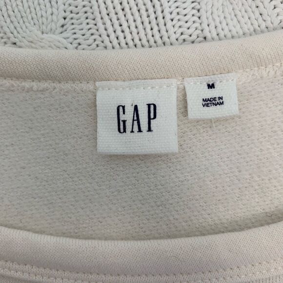 Gap cream slouchy cozy sweatshirt with lace up sleeves size medium - Picture 4 of 5